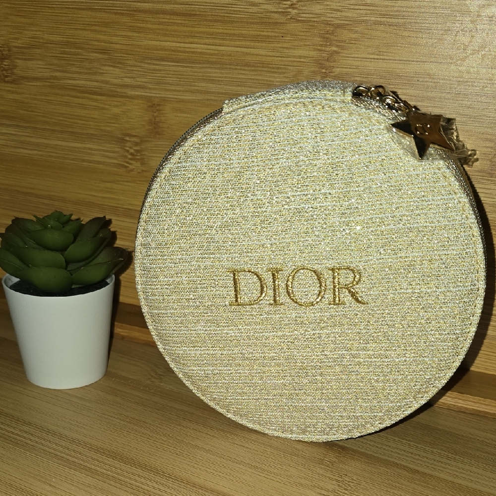 Dior 2024 Holiday Novelty Round Trousse Vanity Pouch/Case